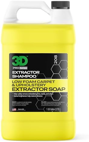 3D Extractor Carpet Cleaner Shampoo 1 Gallon