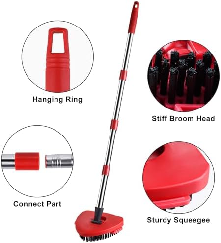 HiBaBy Spin Mop Head Base Scrub Brush Set with Handle