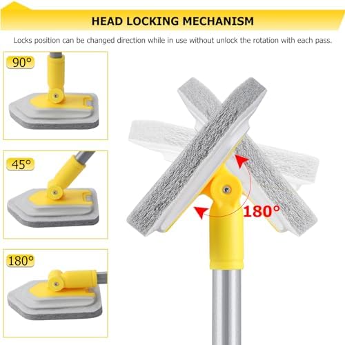 Lalafancy 3 in 1 Shower Brush with Locking Head and 50 Extendable Handle