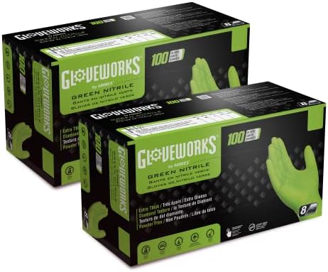 GLOVEWORKS HD Nitrile Gloves with Diamond Grip