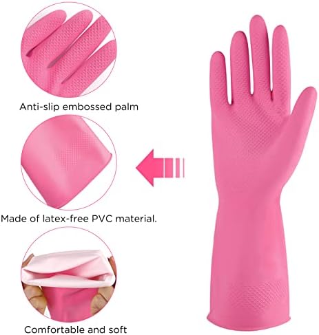 IUCGE Rubber Cleaning Gloves 3 or 6 Pairs