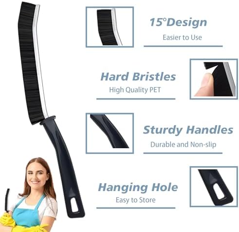 CUNGLIN Crevice Cleaning Brush Narrow Gap Tool for Home Kitchen Bathroom