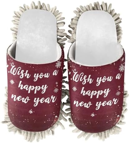 RunningBear White Red Mop Slippers for Home Cleaning 1