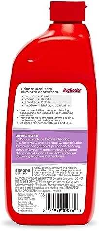 Rug Doctor Odor Remover 16 oz Red - Carpet Cleaner Enhancer Spot Treatment