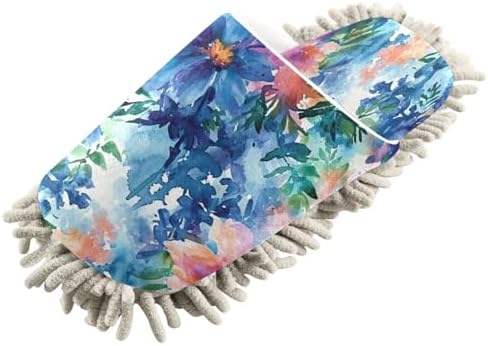 Zhirexin Watercolor Cleaning Slippers with Microfiber Mop Pad