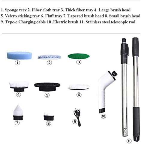 MGLSDeet Cordless Electric Spin Scrubber with 7 Brush Heads