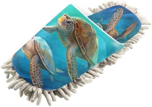 Bulletgxll Mop Slippers with Microfiber - Washable Floor Cleaning Slippers for Men Women