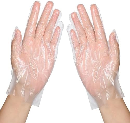 Milisten 100PCS Kids Disposable PE Gloves for Food Prep