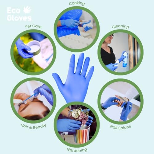 Eco Gloves Biodegradable Powder Free Food Prep Cleaning Gloves