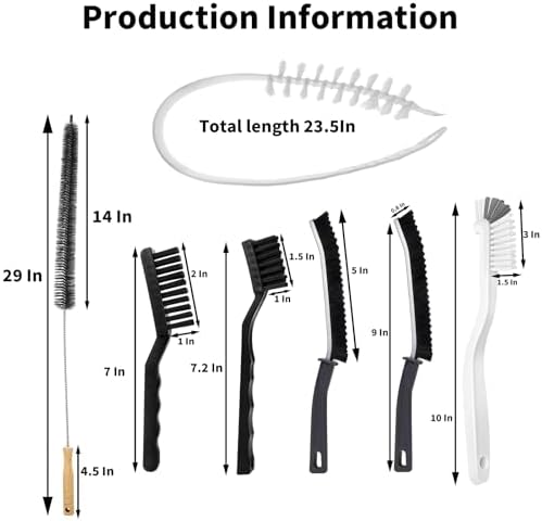 LIFCIUSO 7-Piece Washing Machine Cleaning Brush Set
