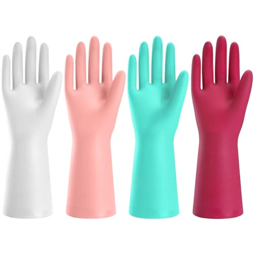 KAQ Reusable Non-Slip Rubber Gloves for Kitchen Use
