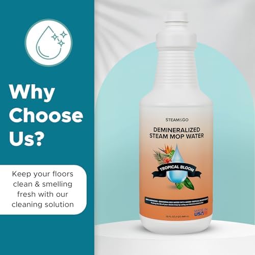 Steam Go Demineralized Water - 32 oz PVC-Free Multi-Surface Cleaner