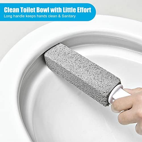 Nonley Pumice Stone Toilet Bowl Cleaner with Handle - 4 Pack
