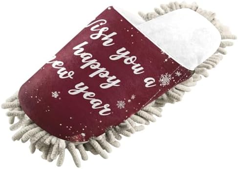 RunningBear White Red Mop Slippers for Home Cleaning 1