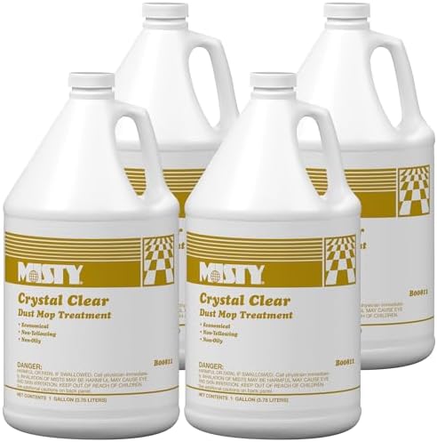 MISTY Crystal Clear Dust Mop Treatment - 1 Gallon Case of 4