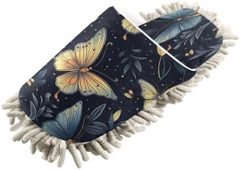 Zhirexin Butterfly Cleaning Slippers with Microfiber Mop Pads