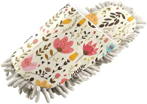 RunningBear Mop Slippers with Floral Design for Women and Men