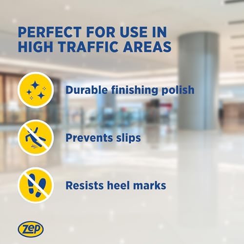 Zep High Traffic Floor Polish 5 Gal - Scuff and Slip Resistant