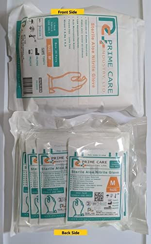 Prime Care Sterile Aloe Nitrile Gloves 25 Pairs Box