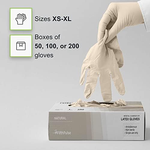 FifthPulse Extra Thick 45 Mil Latex Gloves