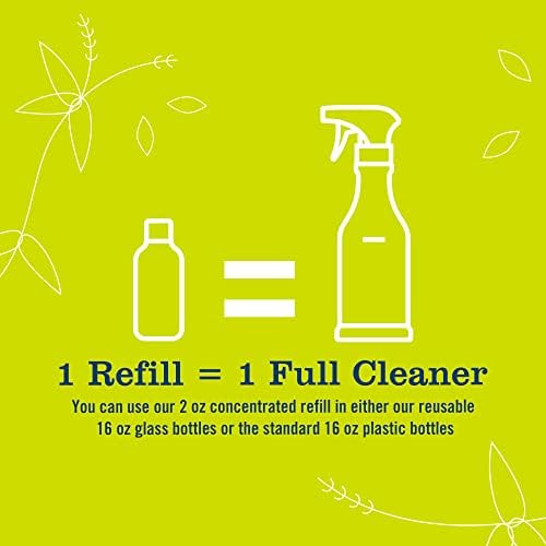 Mrs Meyers Clean Day Multi-Surface Cleaner Kit 16 Oz Glass Dispenser 2 Refills