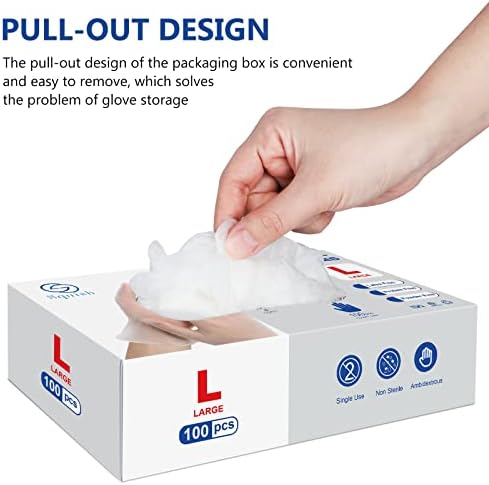 Squish Disposable Gloves 4 Mil Thick 200PCS2Pack Large