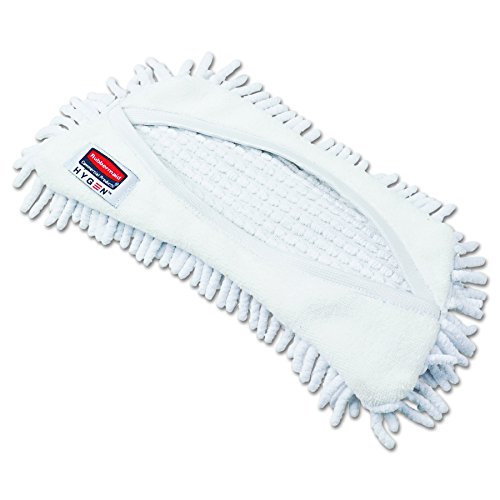 Rubbermaid Commercial HYGEN Flexi Frame Damp Mop Cover Microfiber White 89 x 59 Case of 12