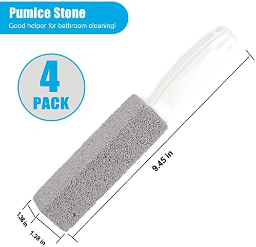 Nonley Pumice Stone Toilet Bowl Cleaner with Handle - 4 Pack