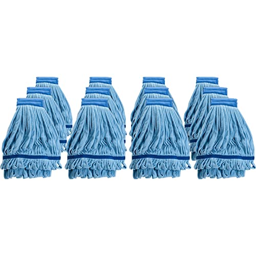 Genuine Joe GJO47540 Blue Microfiber Mop Head Refill Pack of 12