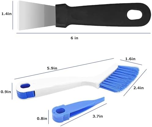 Lazzineer 12Pcs Cleaning Brush Set with Scraper 1