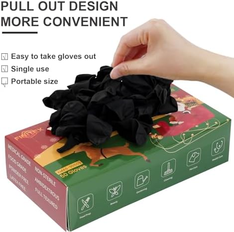 FINITEX Nitrile Gloves 62mil 50PCS Latex Free Powder Free 1