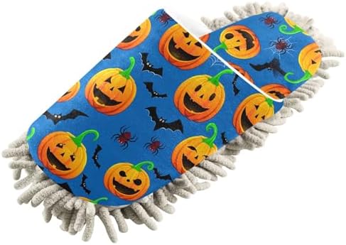 Burbuja Pumpkins Mop Slippers with Expressions for Home Cleaning