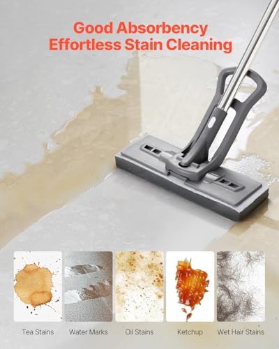 VEVOR 2-Piece PU Sponge Mop Head Replacement