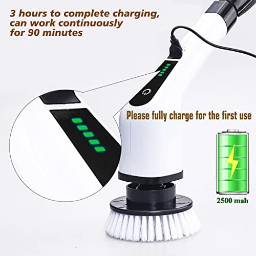 MGLSDeet Cordless Electric Spin Scrubber with 7 Brush Heads