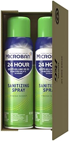 Microban Disinfectant Spray 24-Hour Protection 2 Count 15oz Each