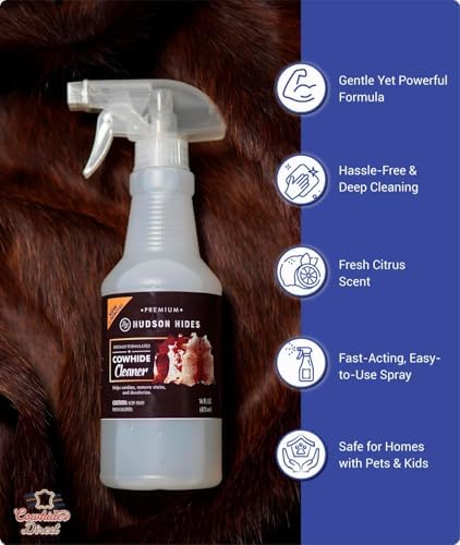 Cowhide Carpet Cleaner Spray - Pet Stain Remover for Area Rugs