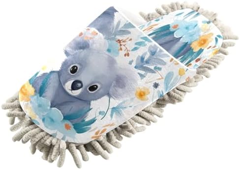 Bulletgxll Mop Slippers with Microfiber Pads - L