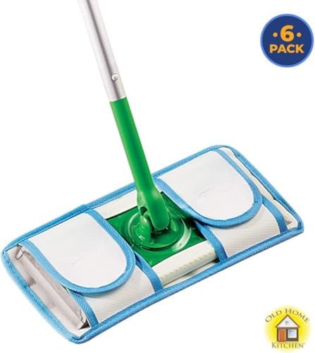 Old Home Kitchen Microfiber Reusable Mop Pad 6 Pack