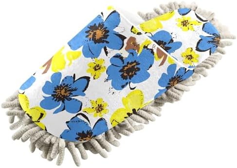 Burbuja Abstract Flowers Mop Slippers for Home Use