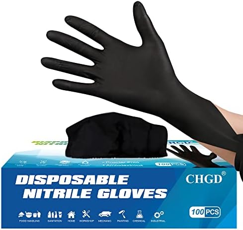 CHGD Premium Nitrile Gloves Powder-Free Latex-Free Non-Sterile Medium to XLarge