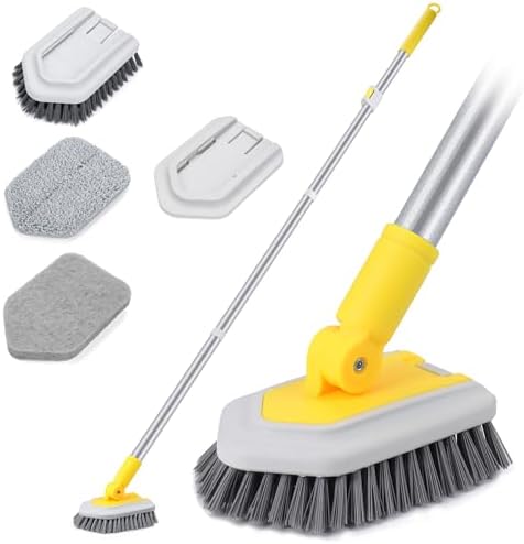 Lalafancy 3 in 1 Shower Brush with Locking Head and 50 Extendable Handle
