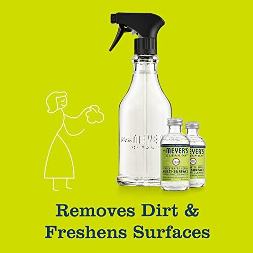 Mrs Meyers Clean Day Multi-Surface Cleaner Kit 16 Oz Glass Dispenser 2 Refills