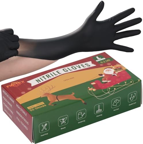 FINITEX Nitrile Gloves 62mil 50PCS Latex Free Powder Free 1