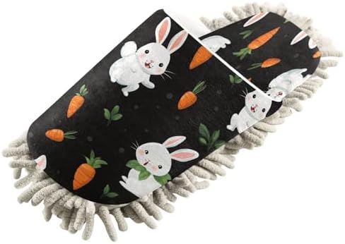 Bulletgxll Cartoon White Rabbit Mopping Slippers