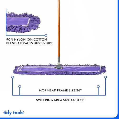 Tidy Tools 36 Inch Purple Commercial Dust Mop Floor Sweeper