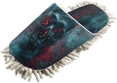 Zhirexin Green Misty Skeleton Mop Slippers 1