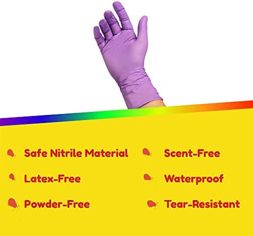 Hygloss Colored Nitrile Gloves 100-Pack Adult Size