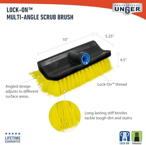 Unger Professional 10 Bi-Level Scrub Brush for Concrete and Brick
