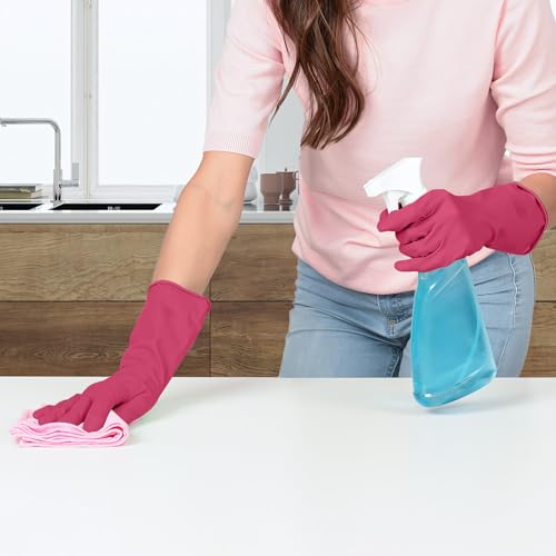 KAQ Reusable Non-Slip Rubber Gloves for Kitchen Use