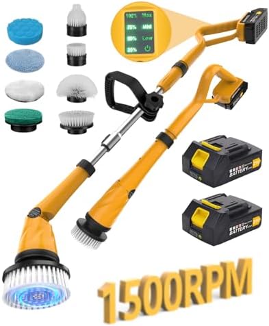 Qimedo 1500 RPM Electric Spin Scrubber with 2 Batteries Q2 Pro 1